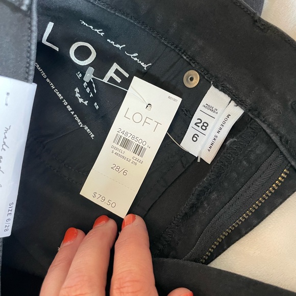 NWT Black LOFT jeans 28/6 - Picture 3 of 5